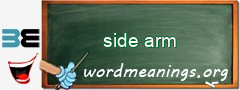 WordMeaning blackboard for side arm